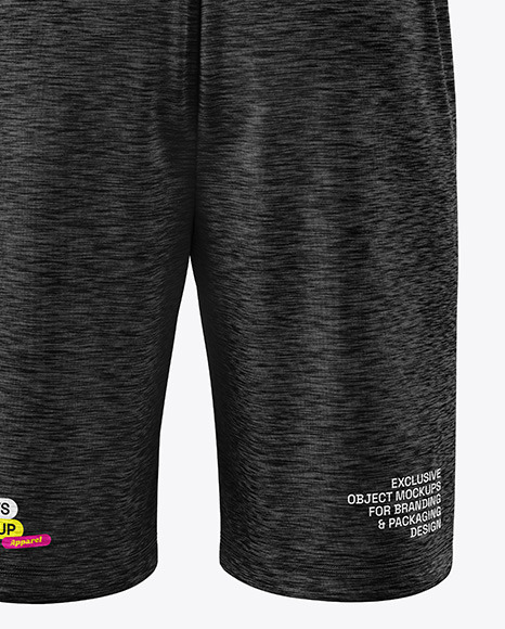 Melange Knitted Shorts Mockup