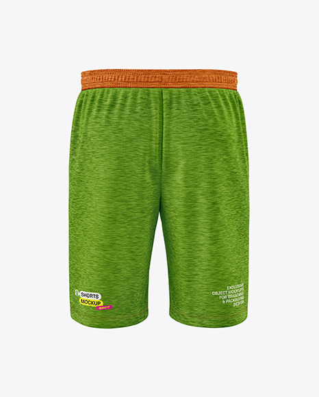 Melange Knitted Shorts Mockup