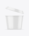 Glossy Sour Cream Cup Mockup