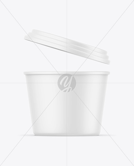 Matte Sour Cream Cup Mockup