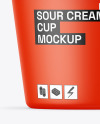 Matte Sour Cream Cup Mockup