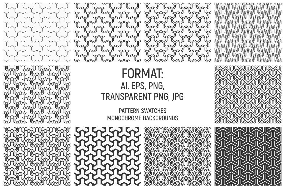 10 seamless geometric vector patterns