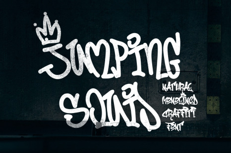 Jumping Squid - Graffiti Monoline Handwritten font - Monoline font