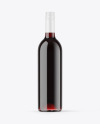 Clear Glass Red Wine Bottle Mockup