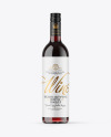 Clear Glass Red Wine Bottle Mockup