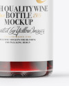 Clear Glass Red Wine Bottle Mockup