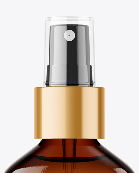 Amber Spray Bottle Mockup