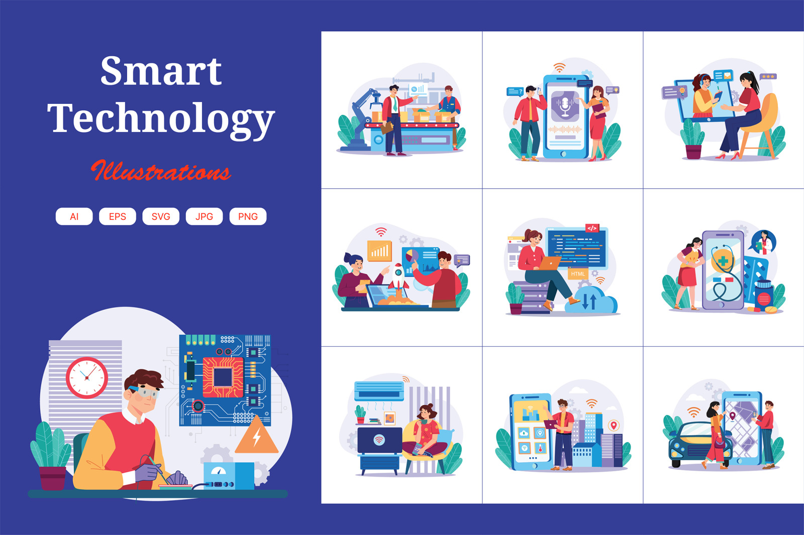 M682_Modern Technology Illustration Pack_Part 02 M682_Modern Technology Illustration Pack_Part 02