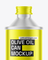 Metallic Olive Oli Can Mockup