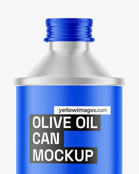 Matte Olive Oil Can Mockup