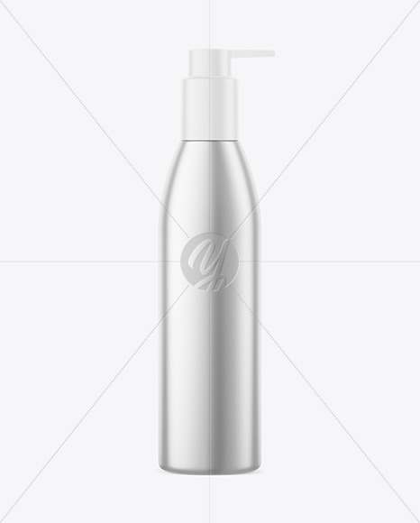 Matte Metallic Cosmetic Bottle Mockup