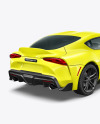 Sport Car Mockup - Back Half Side View