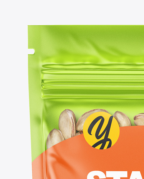 Stand-up Pouch with Pistachios Mockup