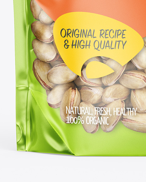 Stand-up Pouch with Pistachios Mockup