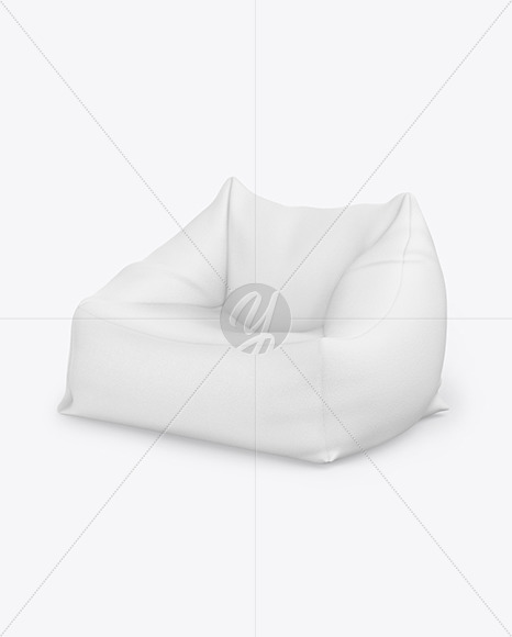 Leather Bean Bag Chair Mockup