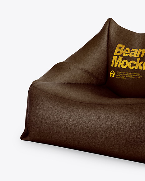 Leather Bean Bag Chair Mockup