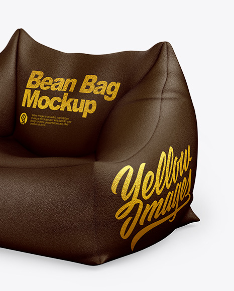 Leather Bean Bag Chair Mockup