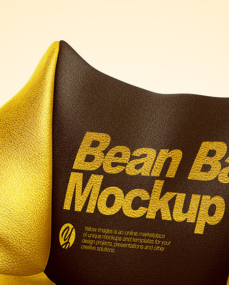 Leather Bean Bag Chair Mockup