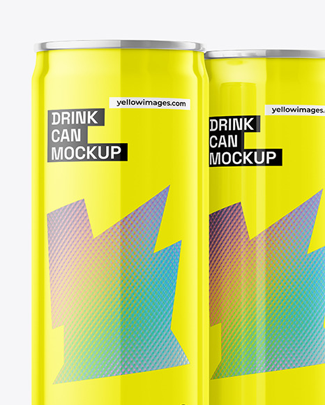 Glossy Cans Mockup