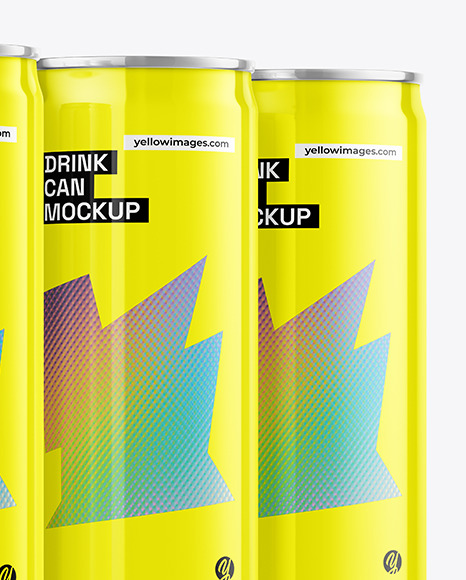 Glossy Cans Mockup