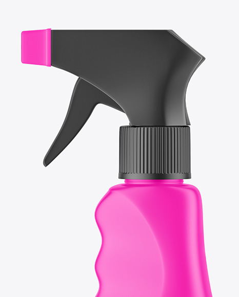 Matte Plastic Trigger Spray Bottle Mockup