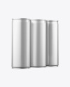 Matte Metallic Cans Mockup