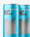 Matte Metallic Cans Mockup