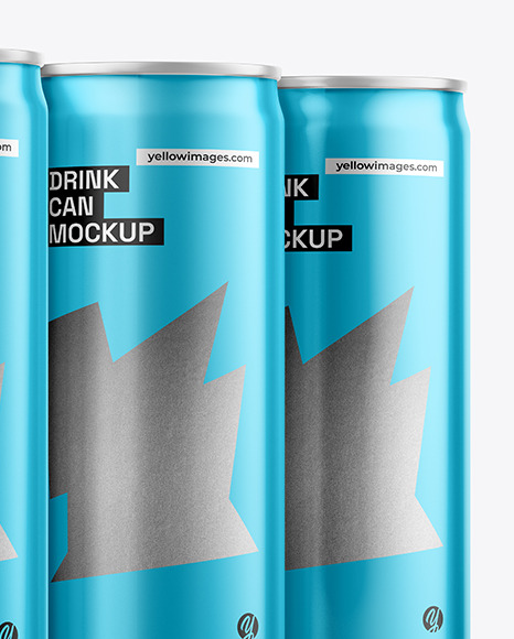 Matte Metallic Cans Mockup