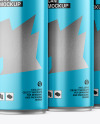 Matte Metallic Cans Mockup