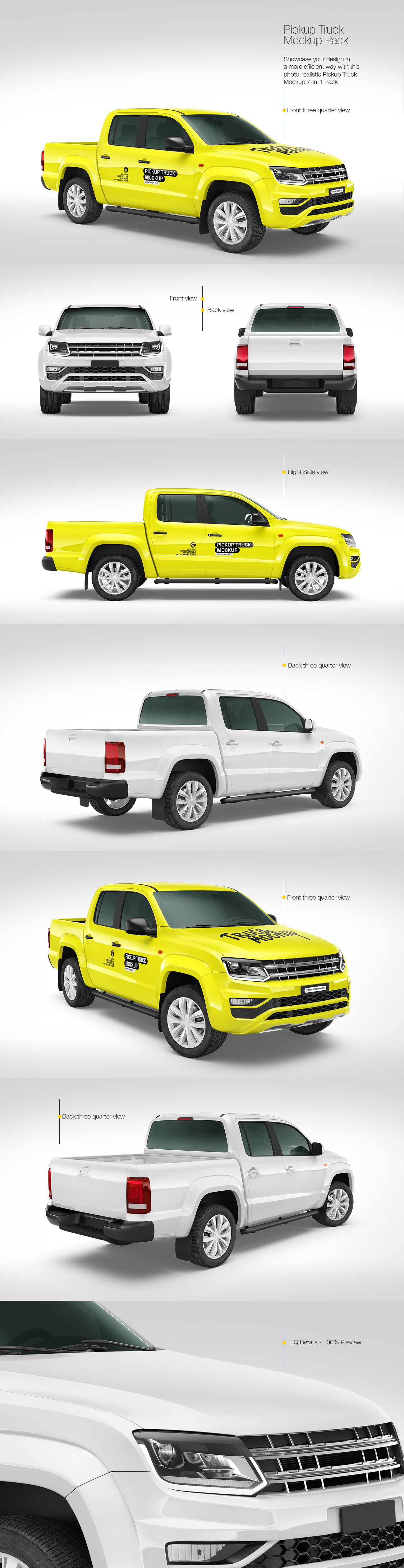 Pickup Truck Mockup Pack