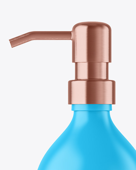 Matte Cosmetic Bottle with Pump Mockup Matte Cosmetic Bottle with Pump Mockup