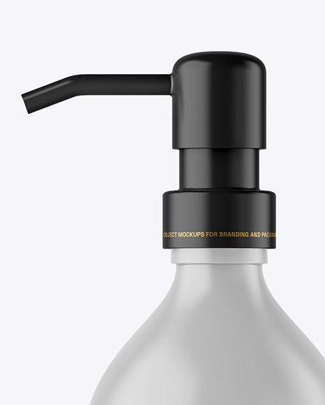 Matte Cosmetic Bottle with Pump Mockup