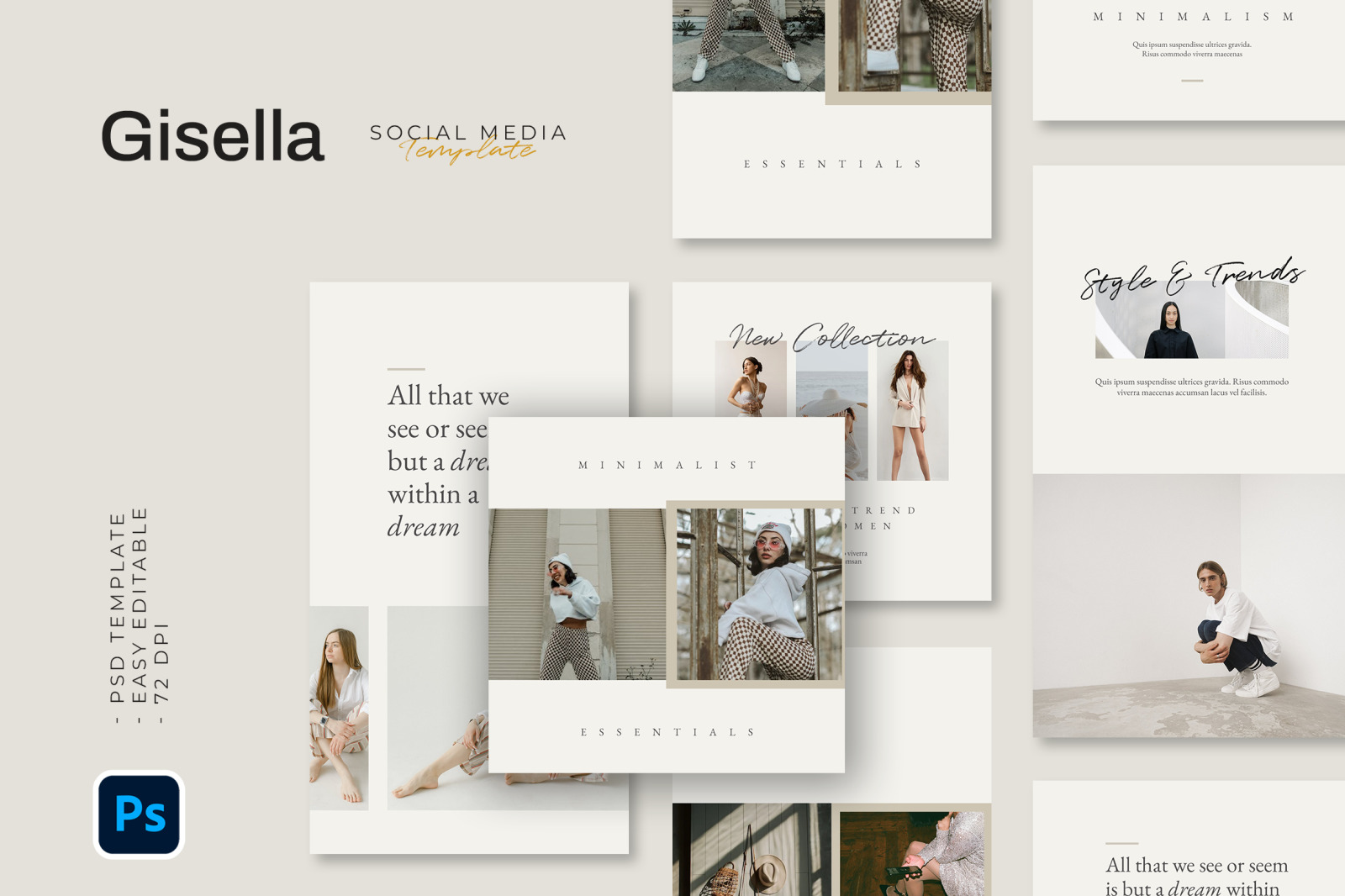 Gisella Minimalist Instagram Template Gisella Minimalist Instagram Template