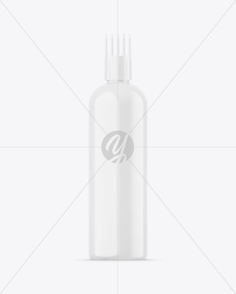 Glossy Comb Hair Oil Bottle Mockup
