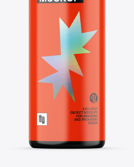 Glossy Comb Hair Oil Bottle Mockup
