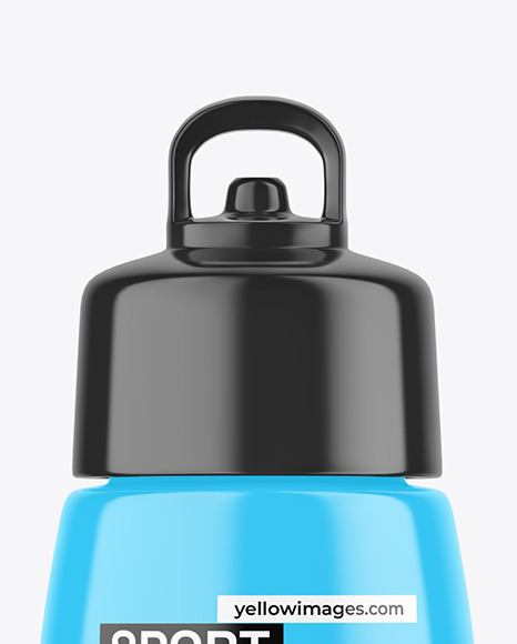 Glossy Sport Bottle Mockup