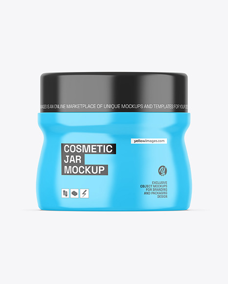 Glossy Cosmetic Jar Mockup