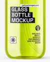 Color Glass Cosmetic Bottle with Pump Mockup