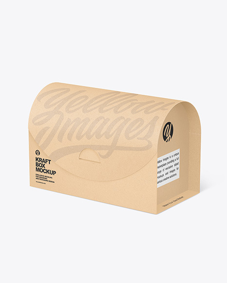 Kraft Curved Box Mockup