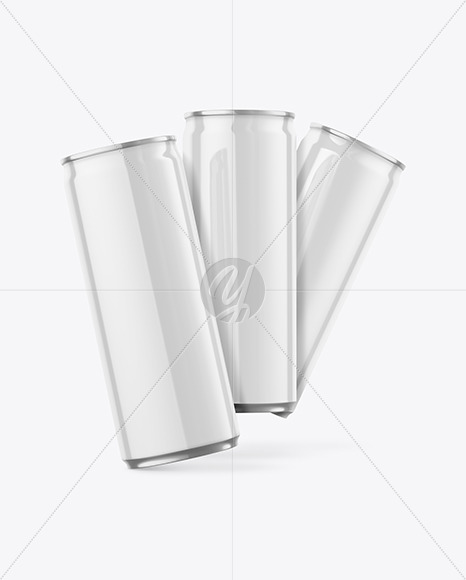 Glossy Cans Mockup