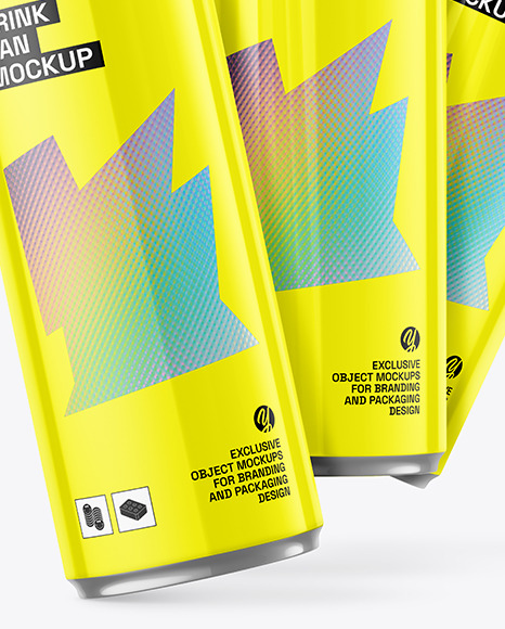 Glossy Cans Mockup