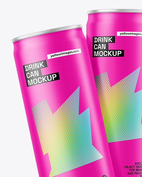 Matte Cans Mockup