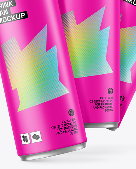 Matte Cans Mockup