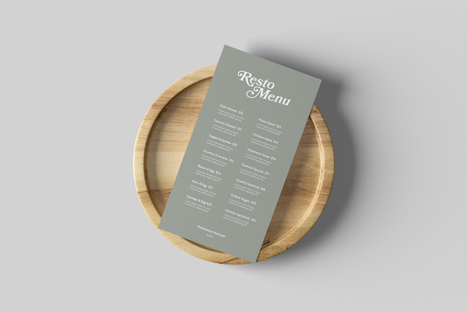 Restaurant Menu Mockups