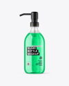 Color Liquid Glass Cosmetic Bottle with Pump Mockup Color Liquid Glass Cosmetic Bottle with Pump Mockup