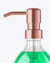 Color Liquid Glass Cosmetic Bottle with Pump Mockup Color Liquid Glass Cosmetic Bottle with Pump Mockup