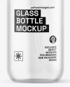 Frosted Glass Cosmetic Bottle with Pump Mockup