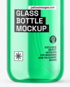 Color Liquid Glass Cosmetic Bottle with Pump Mockup