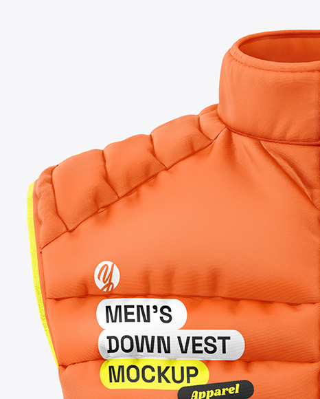 Men's Down Vest Mockup - Front View