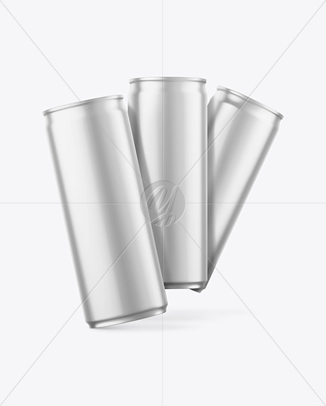 Matte Metallic Cans Mockup